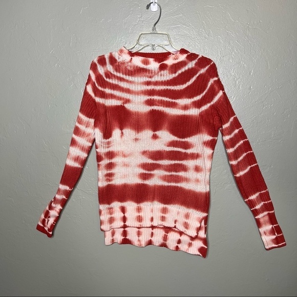 Tie Dye Crew Neck High Low Sweater - Picture 8 of 8